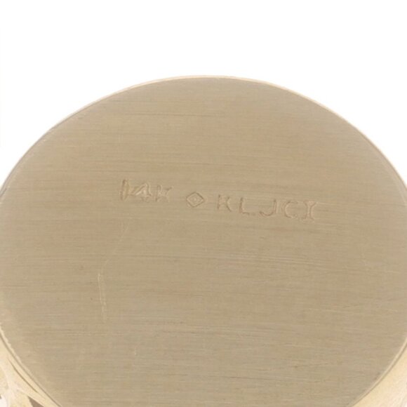 Richard Klein Sapphire Halo Slide Charm - Yellow Gold 14k Oval Rd 1.79ctw Floral - Picture 4 of 4